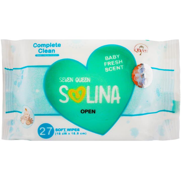 دستمال مرطوب کودک Baby Fresh Scent سری Solina سون کویین 27 عددی